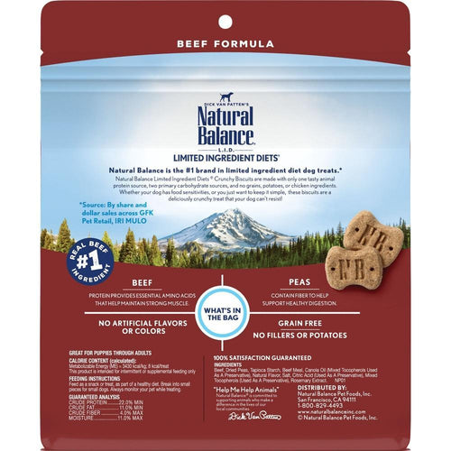 Natural Balance L.I.D. Limited Ingredient Diets Crunchy Biscuits Beef Formula Dog Treats