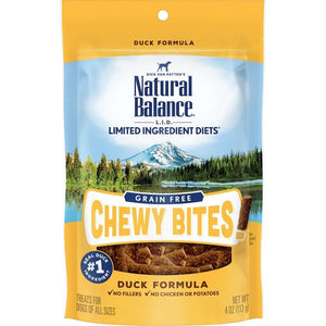 Natural Balance L.I.D. Limited Ingredient Diets Grain Free Chewy Bites Duck Formula Dog Treats