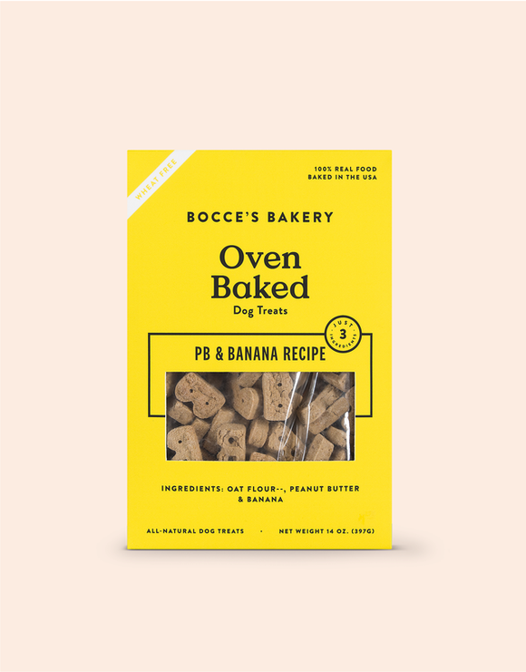Bocce's Bakery Soft & Chewy Peanut Butter & Banana Recipe Dog Treats