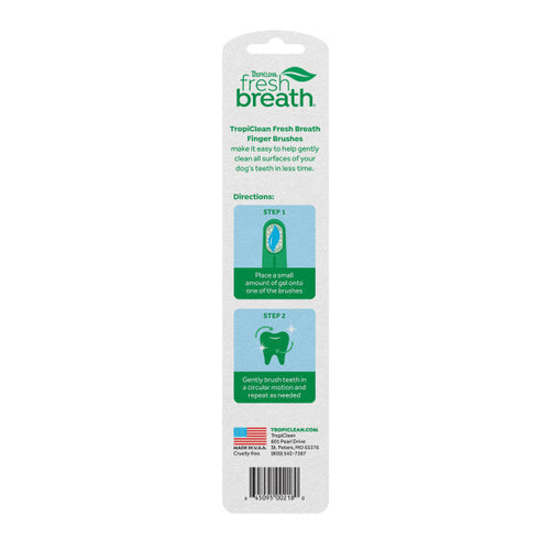 TropiClean Fresh Breath Finger Brushes for Pets